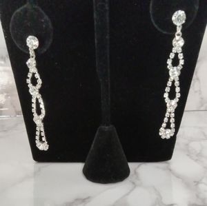 Rhinestone dangle earrings